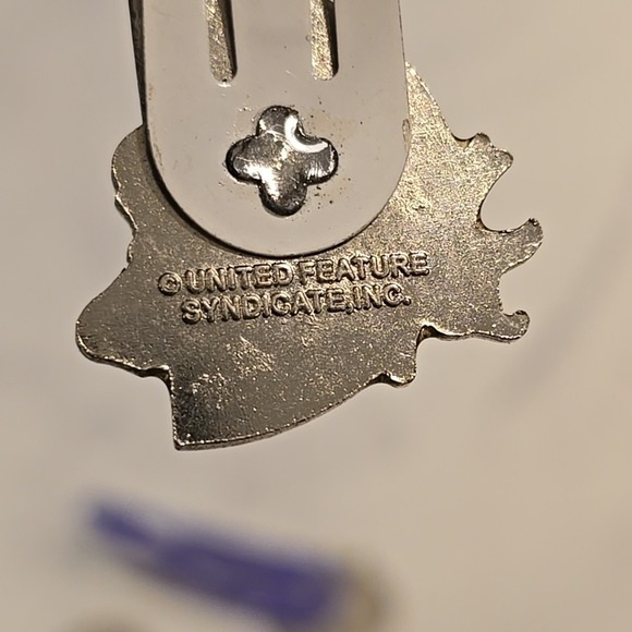 Vtg Snoopy & Woodstock Hair Snap Clips Enamel Rainbow Glitter Set of 3 - Picture 3 of 3